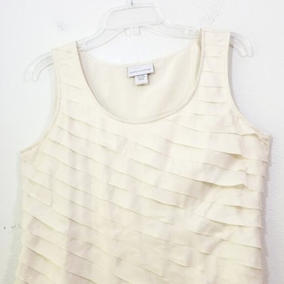 Soft Surroundings silk ruffled cami tank top M - Picture 2 of 7